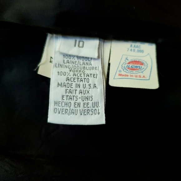 Liz Claiborne Collection USA Made Double Breasted Black Wool Blazer 10 - Picture 5 of 11